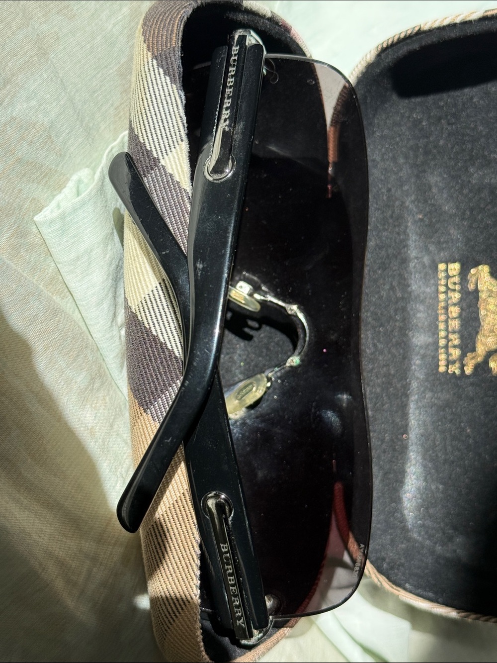 Burberry Women’s Shield Sunglasses in Smoke Gradient - Picture 6 of 7
